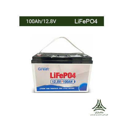 GREAT12.8 باتری لیتیوم فسفات آهن (LiFePO4) ظرفیت 100 آمپرساعت 12.8 ولت برند GREAT مدل LFP12100 - تصویر 1
